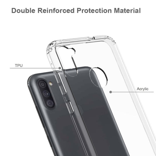 Galaxy M11 phone case showing reinforced corners and scratch-resistant material