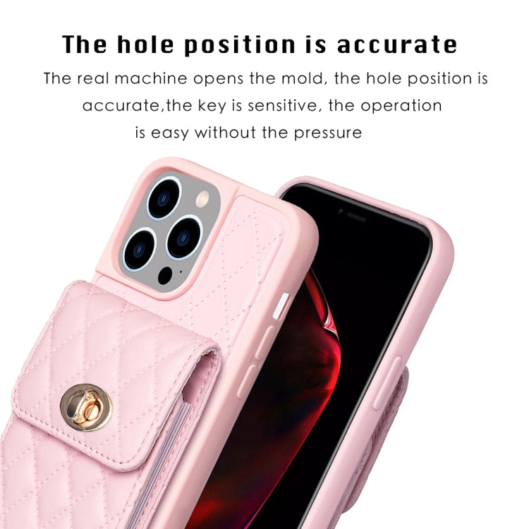 Vertical Wallet Rhombic Leather Phone Case