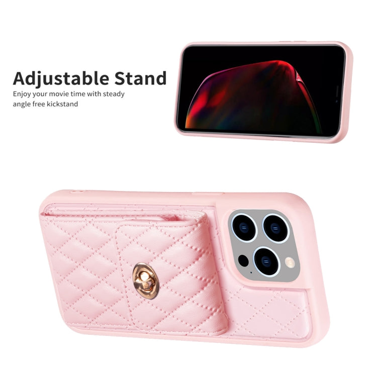 Vertical Wallet Rhombic Leather Phone Case