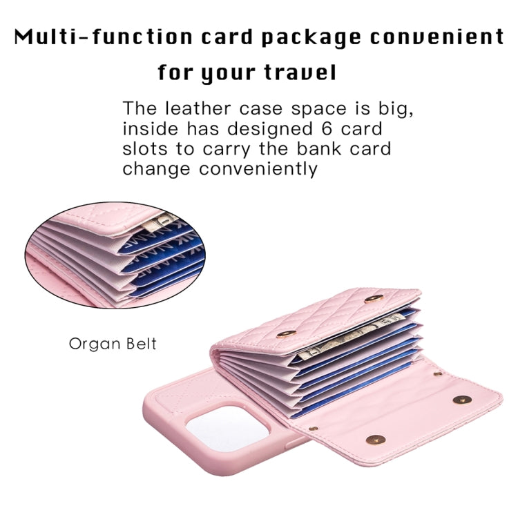 Horizontal Wallet Rhombic Leather Phone Case