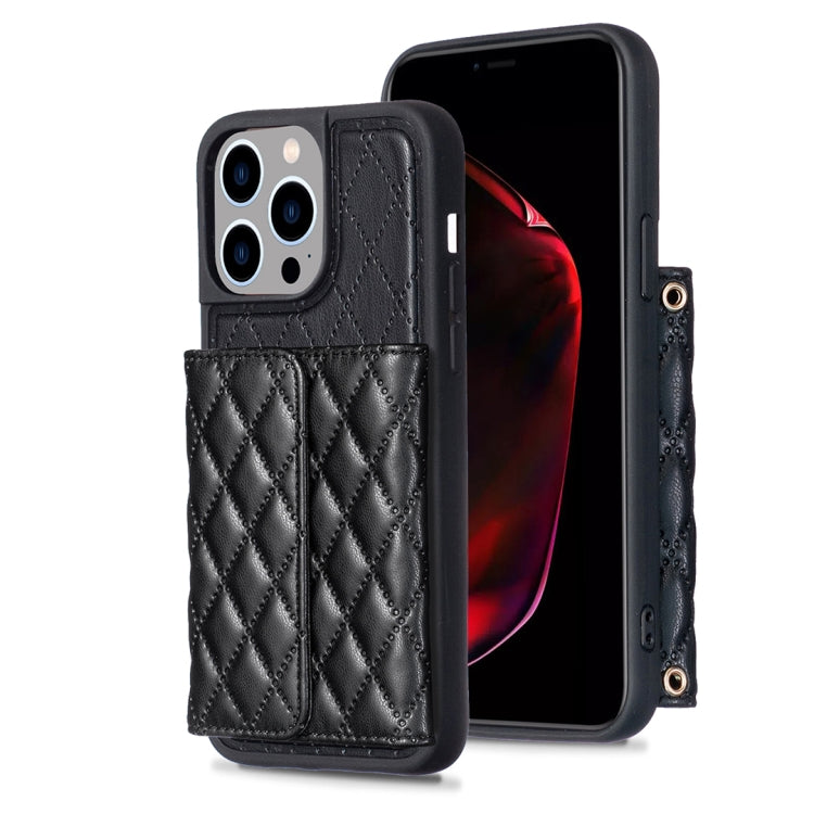 Horizontal Wallet Rhombic Leather Phone Case