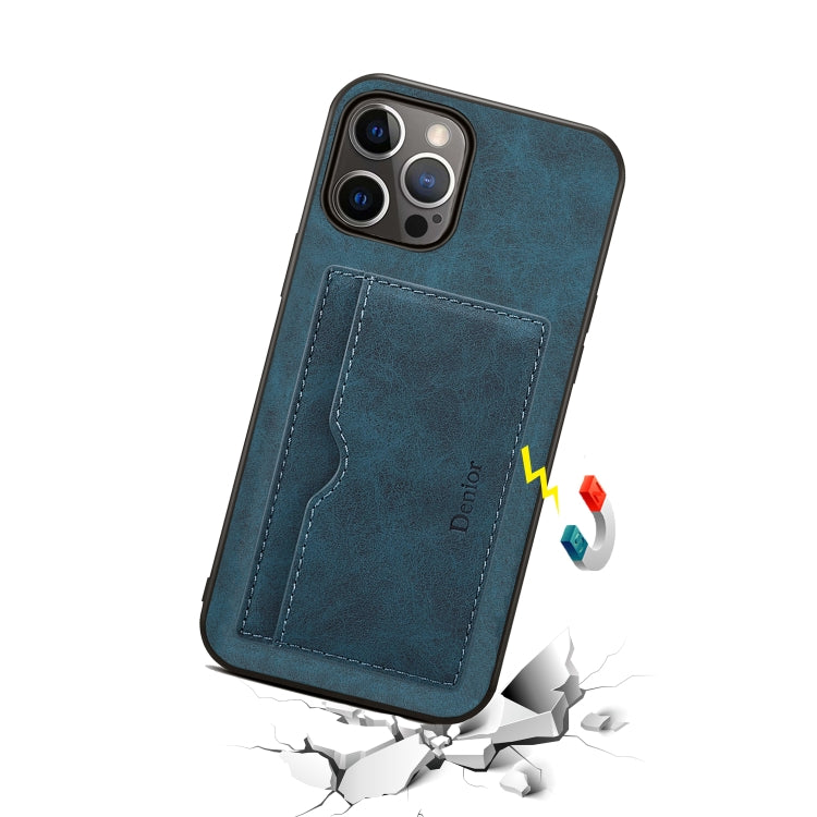 Denior PU Single Card Slot Holder Phone Case, For iPhone 15 Pro Max, For iPhone 15 Pro, For iPhone 15 Plus, For iPhone 15
