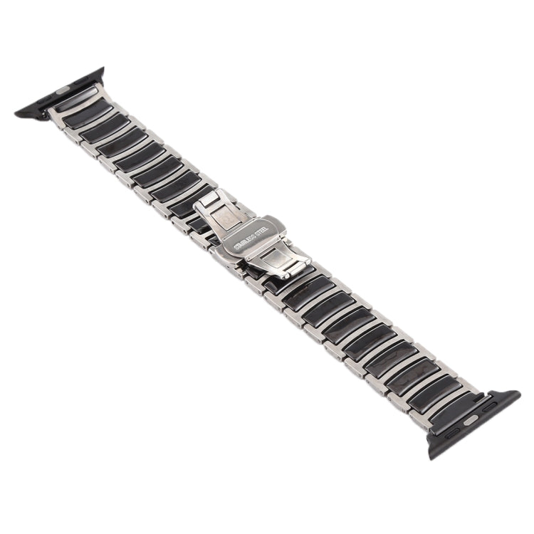Ceramic Steel Watchband, For Apple Watch Series 8&7 41mm / SE 2&6&SE&5&4 40mm / 3&2&1 38mm, For Apple Watch Series 7 45mm / 6 & SE & 5 & 4 44mm / 3 & 2 & 1 42mm, For Apple Watch Series 7 41mm / 6 & SE & 5 & 4 40mm / 3 & 2 & 1 38mm