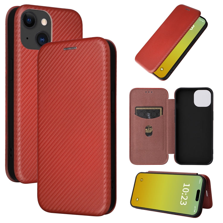 Carbon Fiber Texture Flip Leather Phone Case
