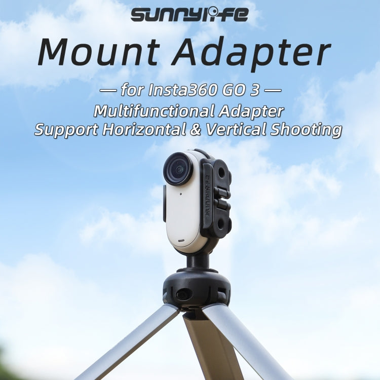 Sunnylife IST-BK592 Mount Adapter Protective Frame Cage Mounting Brackets Housing Case, For Insta360 Go 3