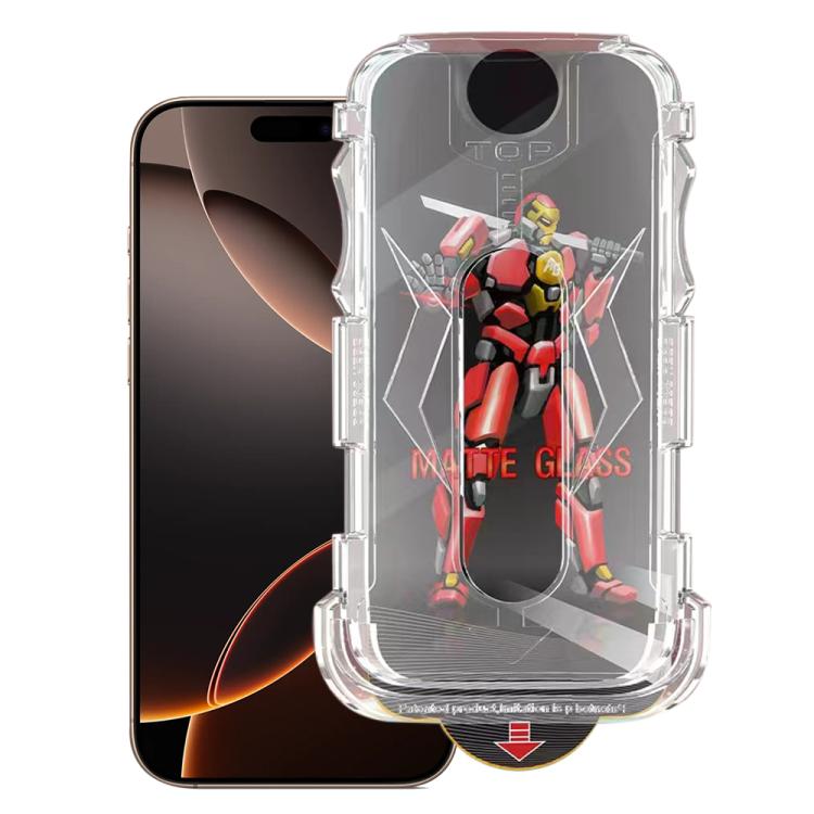 Easy Install Matte Armor Tempered Glass Film, For iPhone 17e / 16e, For iPhone 17 Pro Max, For iPhone 17 Pro, For iPhone 17, For iPhone Air, For iPhone 16 Pro Max, For iPhone 16 Pro, For iPhone 16 Plus, For iPhone 16, For iPhone 15 Pro Max             ...