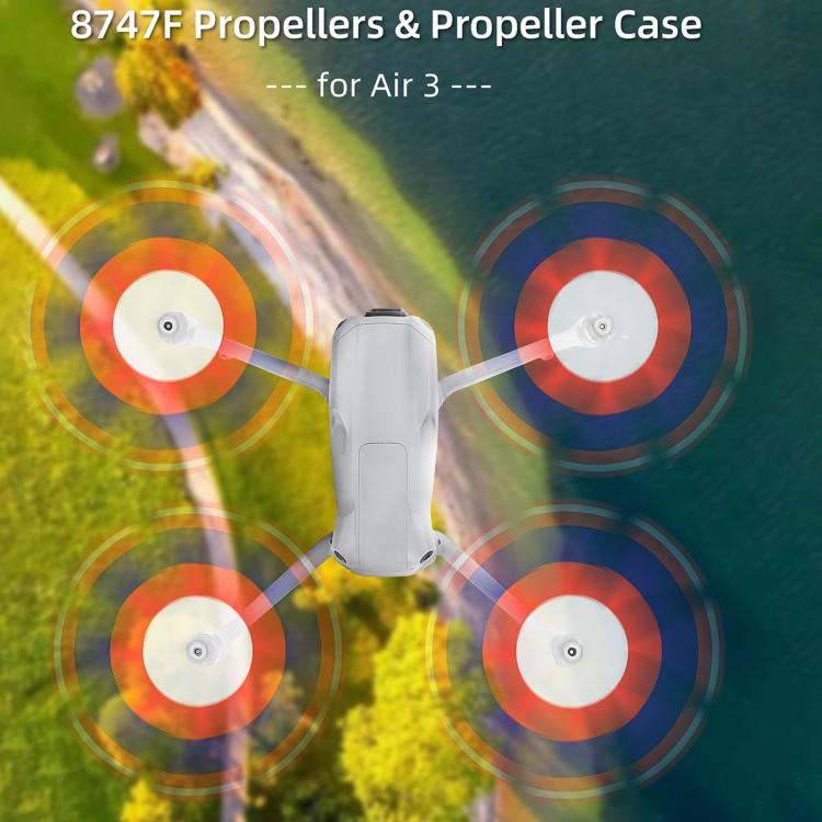 8747F Low Noise Quick-release Propellers, For DJI Air 3 1 Pair Orange Tip, For DJI Air 3 1 Pair Silver Tip, For DJI Air 3 2 Pairs Orange Tip, For DJI Air 3 2 Pairs Silverr Tip, For DJI Air 3 2 Pairs Red White, For DJI Air 3 2 Pairs Blue White����������...