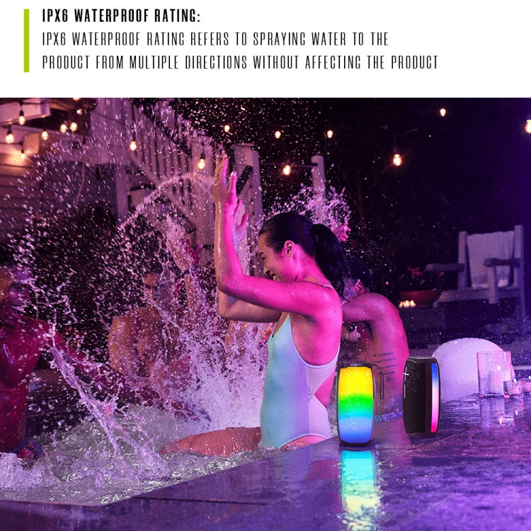 HOPESTAR P50 IPX6 Waterproof Outdoor Portable RGB Light Bluetooth Speaker, P50