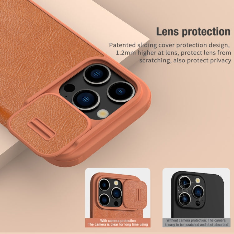 NILLKIN QIN Series Pro Sliding Camera Cover Design Leather Phone Case