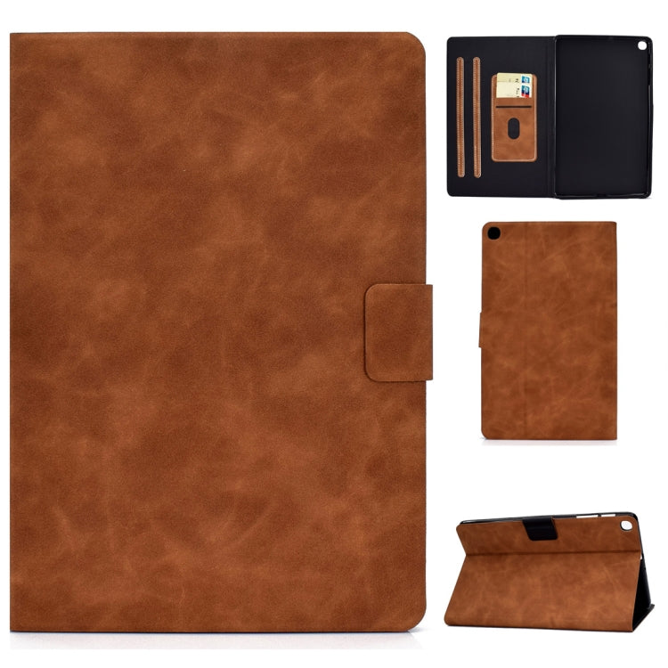 Cowhide Texture Horizontal Flip Leather Case with Holder & Card Slots & Sleep / Wake-up Function, For Samsung Galaxy Tab S6 Lite P610/P615, For Samsung Galaxy Tab A 8.0 (2019) T290/T295, For Samsung Galaxy Tab A 10.1 (2019) T510/T515                   ...