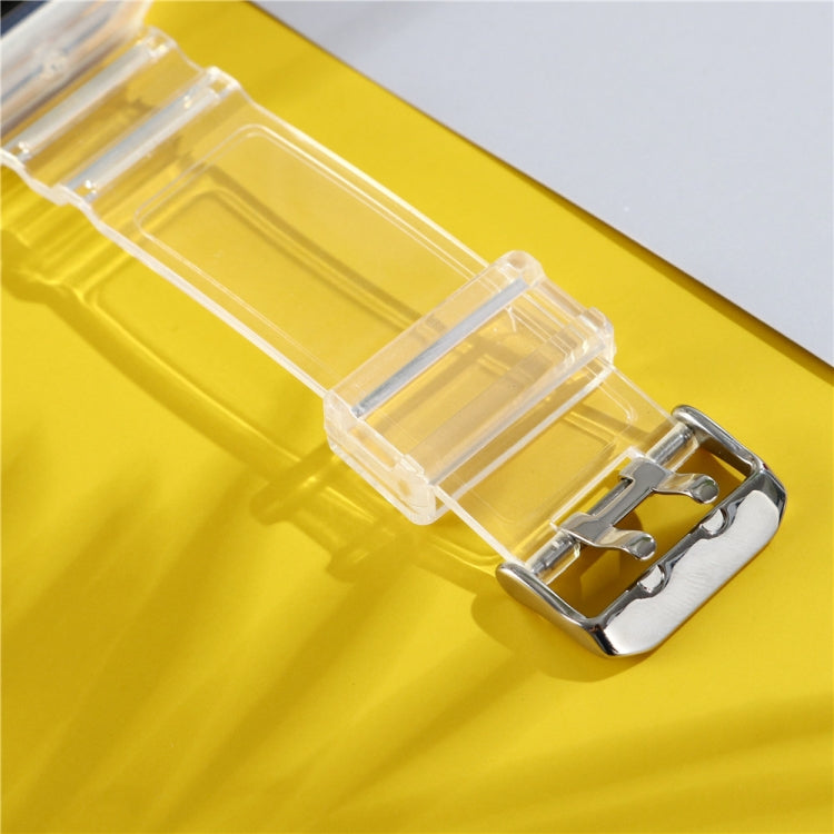 Transparent TPU Integrated Replacement Watch Strap, For Apple Watch Series 7 45mm / 6 & SE & 5 & 4 44mm / 3 & 2 & 1 42mm