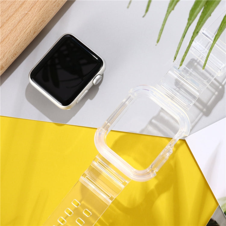 Transparent TPU Integrated Replacement Watch Strap, For Apple Watch Series 7 45mm / 6 & SE & 5 & 4 44mm / 3 & 2 & 1 42mm
