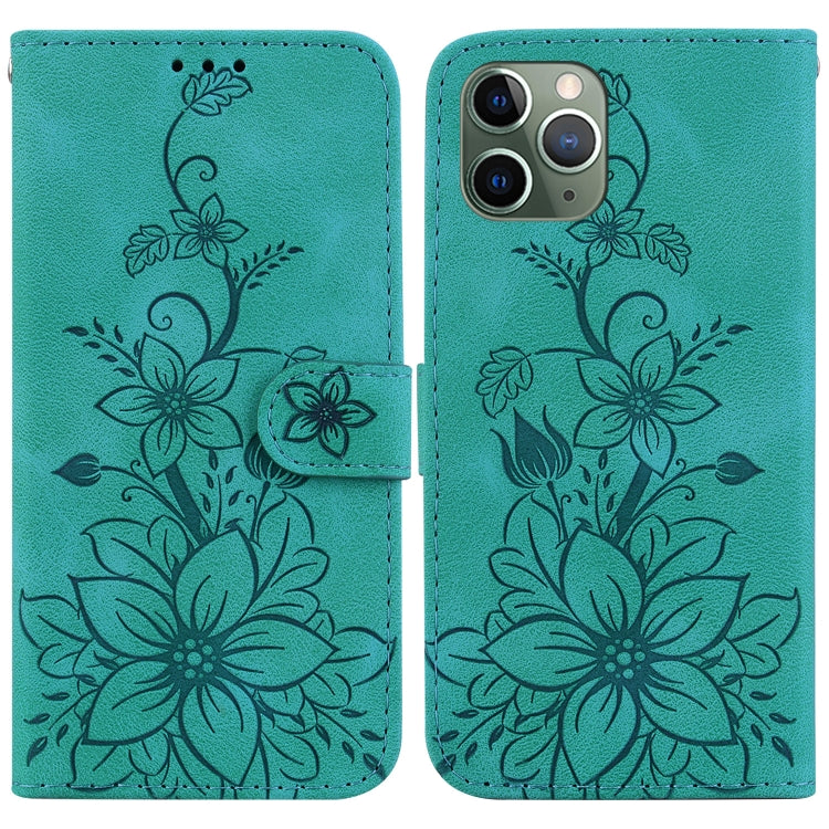 Lily Embossed Leather Phone Case, For iPhone 12 mini, For iPhone 11 Pro Max, For iPhone 11, For iPhone 11 Pro