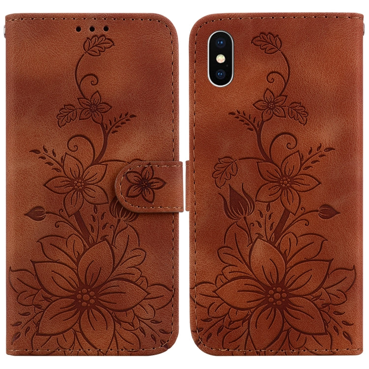 Lily Embossed Leather Phone Case