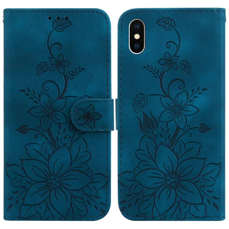 Lily Embossed Leather Phone Case