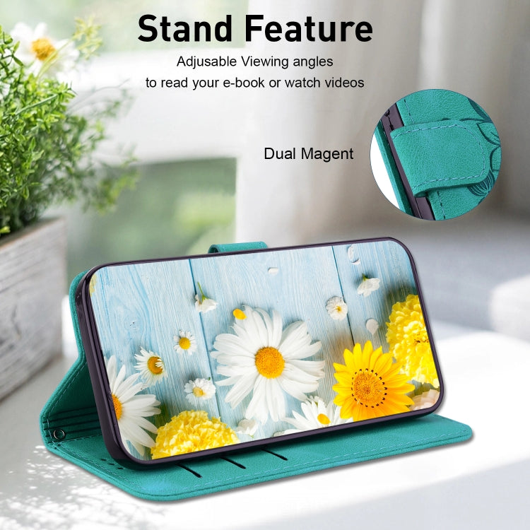 Lily Embossed Leather Phone Case, iPhone 16e, For iPhone 16 Pro Max, For iPhone 16 Pro, For iPhone 16 Plus