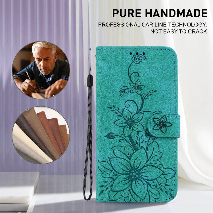 Lily Embossed Leather Phone Case, iPhone 16e, For iPhone 16 Pro Max, For iPhone 16 Pro, For iPhone 16 Plus