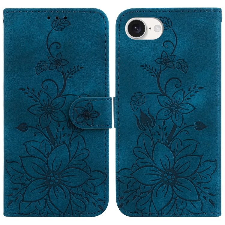 Lily Embossed Leather Phone Case, For iPhone 17 Pro Max, For iPhone 17 Pro, For iPhone 17, For iPhone 17 Air