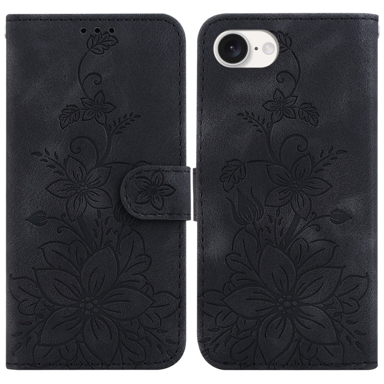 Lily Embossed Leather Phone Case, For iPhone 17 Pro Max, For iPhone 17 Pro, For iPhone 17, For iPhone 17 Air