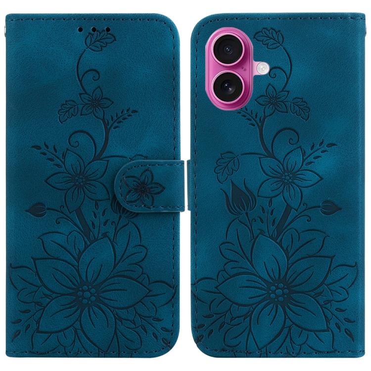Lily Embossed Leather Phone Case, For iPhone 17 Pro Max, For iPhone 17 Pro, For iPhone 17, For iPhone 17 Air