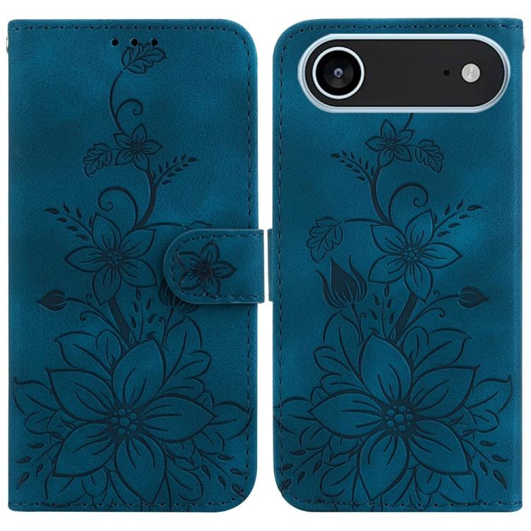 Lily Embossed Leather Phone Case, For iPhone 17 Pro Max, For iPhone 17 Pro, For iPhone 17, For iPhone 17 Air