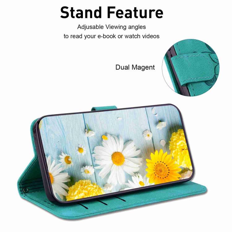 Lily Embossed Leather Phone Case, For iPhone 17 Pro Max, For iPhone 17 Pro, For iPhone 17, For iPhone 17 Air