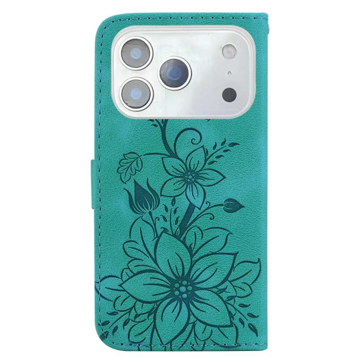 Lily Embossed Leather Phone Case, For iPhone 17 Pro Max, For iPhone 17 Pro, For iPhone 17, For iPhone 17 Air