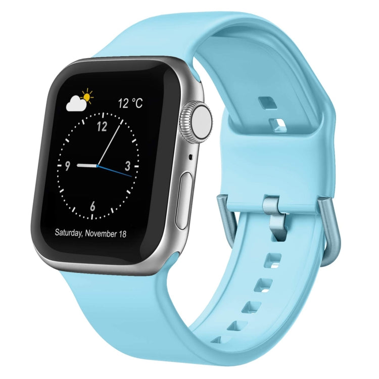 Pin Buckle Silicone Watch Band, For Apple Watch Series 7 41mm