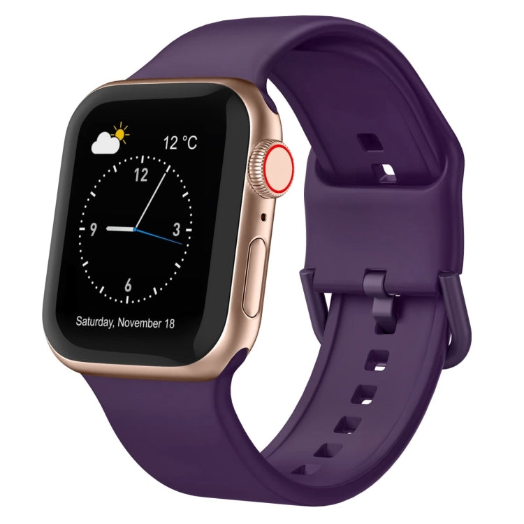 Pin Buckle Silicone Watch Band, For Apple Watch Series 9 41mm