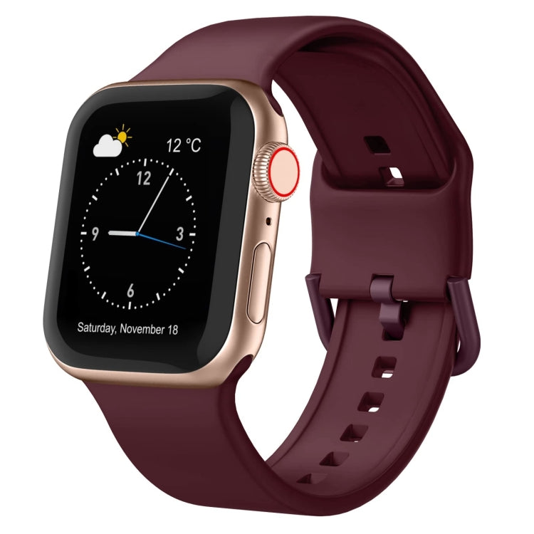 Pin Buckle Silicone Watch Band, For Apple Watch Series 9 45mm