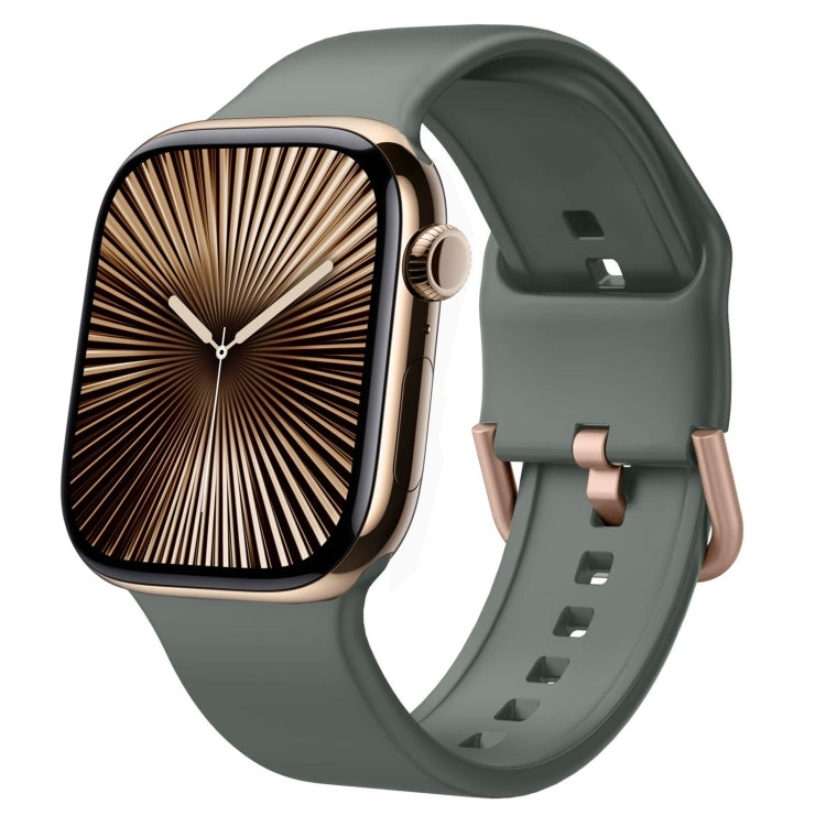 Pin Buckle Silicone Watch Band, For Apple Watch Series 10 46mm