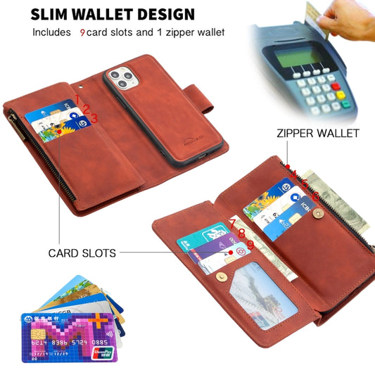 Multi-card wallet case for iPhone 11 Pro with protective PU leather exterior