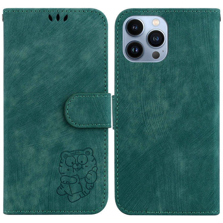 Little Tiger Embossed Leather Phone Case, For iPhone 16, For iPhone 15 Pro Max, For iPhone 15 Pro, For iPhone 15 Plus