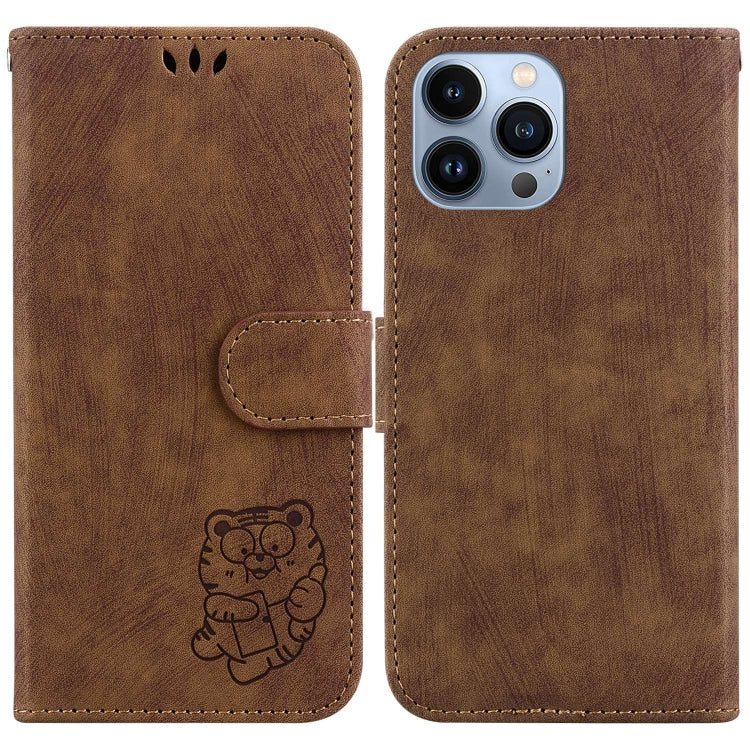 Little Tiger Embossed Leather Phone Case, For iPhone 14 Pro Max, For iPhone 7 / 8 / SE 2022 / 2020, For iPhone 13 Pro Max, For iPhone 13 Pro