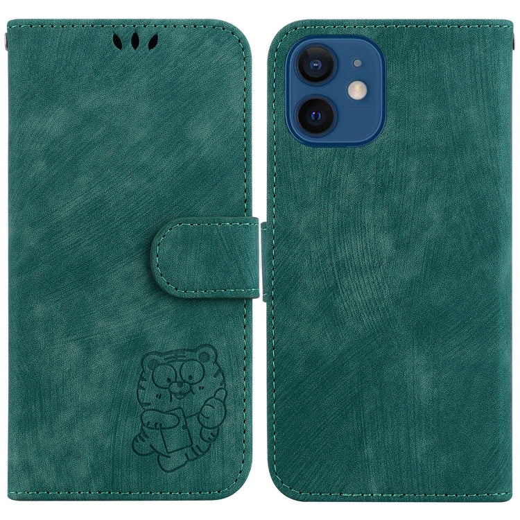Little Tiger Embossed Leather Phone Case, For iPhone 12 mini, For iPhone 11 Pro Max, For iPhone 11, For iPhone 11 Pro