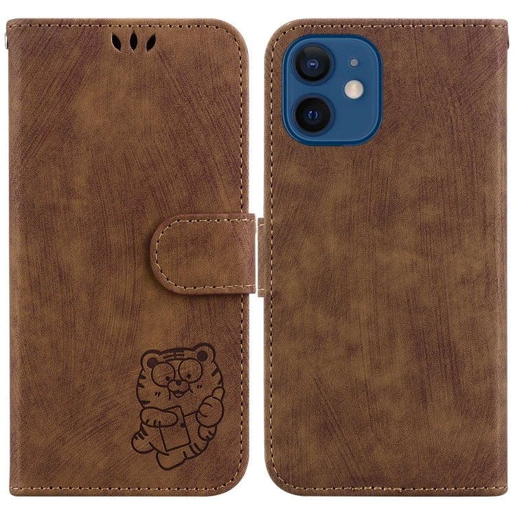Little Tiger Embossed Leather Phone Case, For iPhone 12 mini, For iPhone 11 Pro Max, For iPhone 11, For iPhone 11 Pro