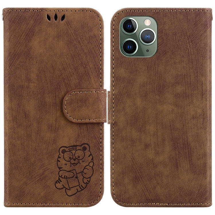 Little Tiger Embossed Leather Phone Case, For iPhone 12 mini, For iPhone 11 Pro Max, For iPhone 11, For iPhone 11 Pro