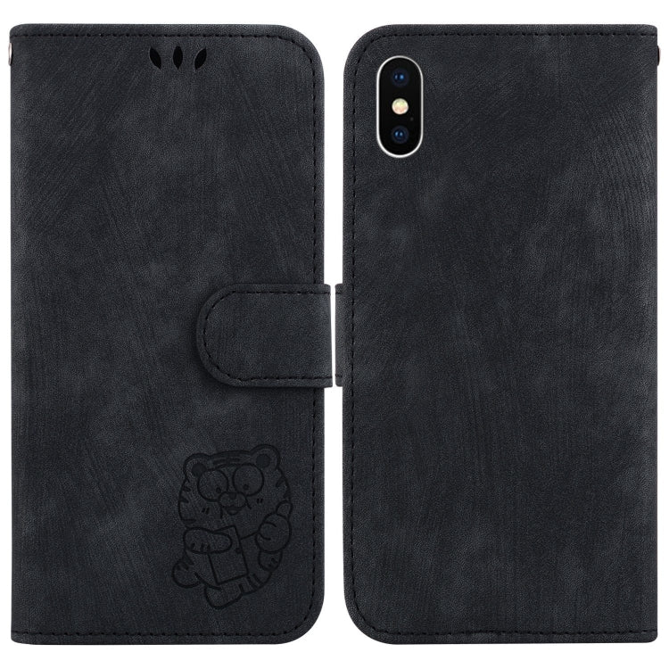 Little Tiger Embossed Leather Phone Case, For iPhone X / XS, For iPhone XR, For iPhone XS Max, For iPhone 7 Plus / 8 Plus
