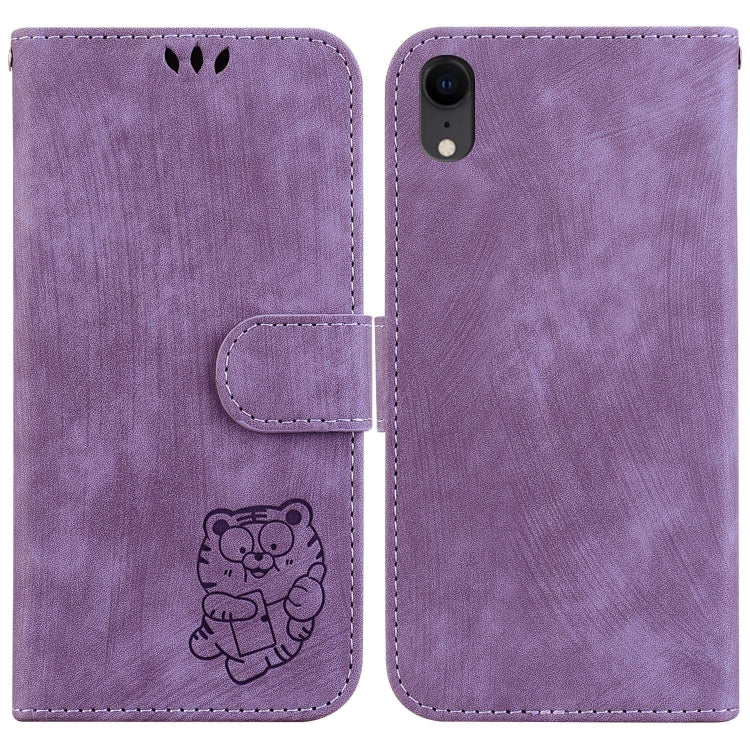 Little Tiger Embossed Leather Phone Case, For iPhone X / XS, For iPhone XR, For iPhone XS Max, For iPhone 7 Plus / 8 Plus