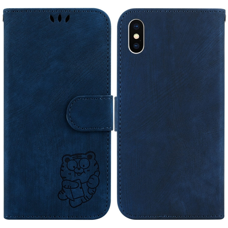Little Tiger Embossed Leather Phone Case, For iPhone X / XS, For iPhone XR, For iPhone XS Max, For iPhone 7 Plus / 8 Plus