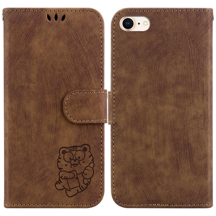 Little Tiger Embossed Leather Phone Case, For iPhone 14 Pro Max, For iPhone 7 / 8 / SE 2022 / 2020, For iPhone 13 Pro Max, For iPhone 13 Pro