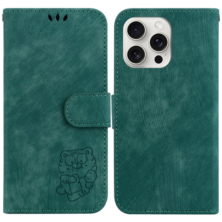 Little Tiger Embossed Leather Phone Case, iPhone 16e, For iPhone 16 Pro Max, For iPhone 16 Pro, For iPhone 16 Plus