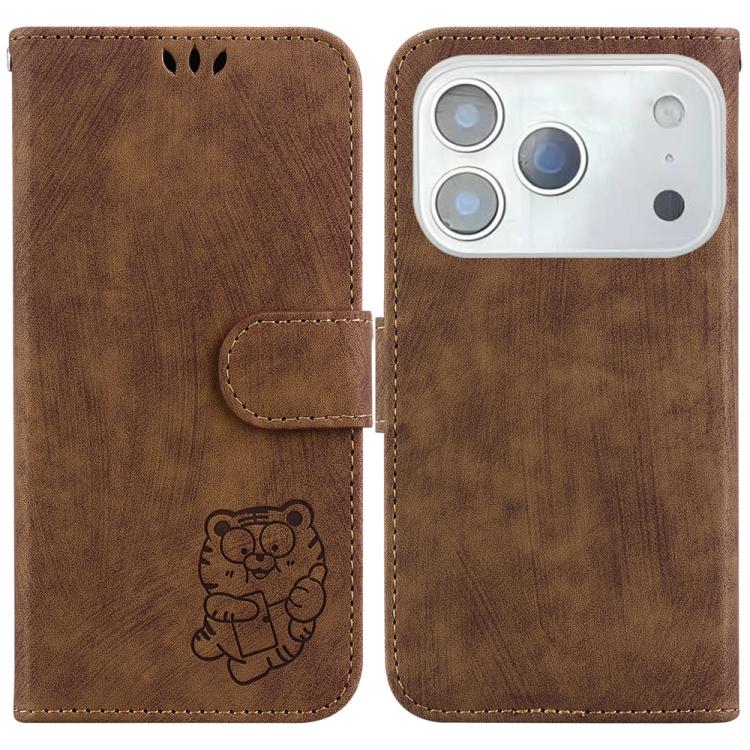 Little Tiger Embossed Leather Phone Case, For iPhone 17 Pro Max, For iPhone 17 Pro, For iPhone 17, For iPhone 17 Air