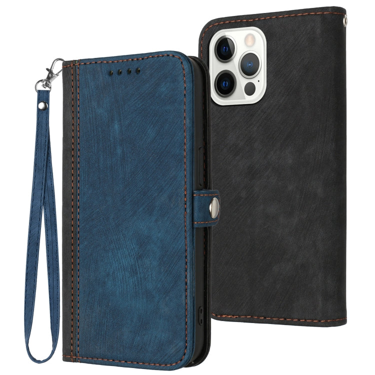 Side Buckle Double Fold Hand Strap Leather Phone Case, For iPhone 16, For iPhone 15 Pro Max, For iPhone 15 Pro, For iPhone 15 Plus