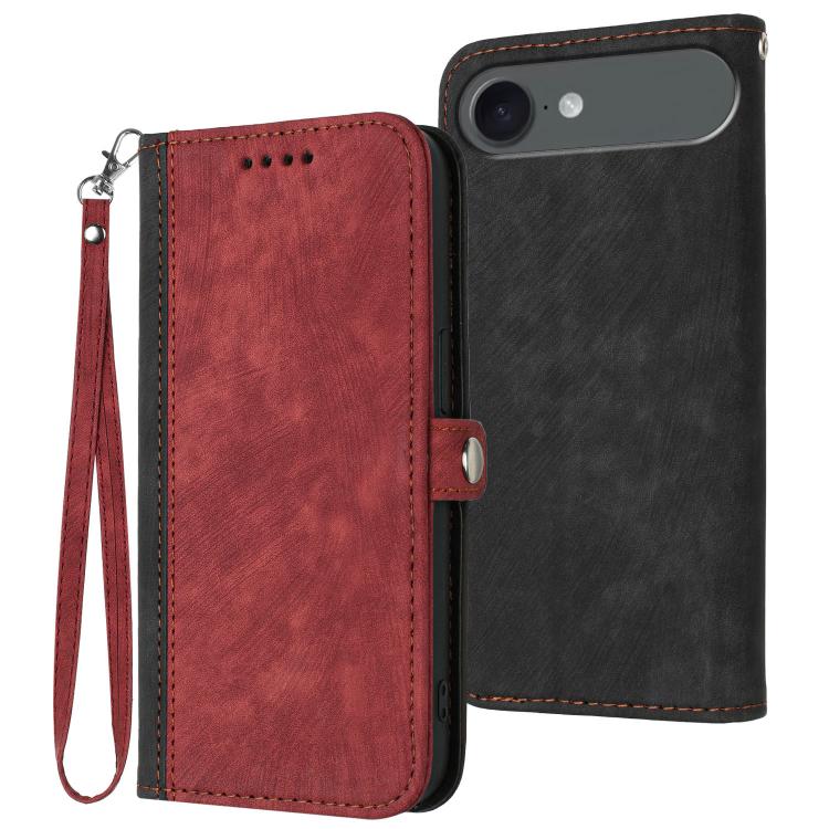 Side Buckle Double Fold Hand Strap Leather Phone Case, For iPhone 17 Pro Max, For iPhone 17 Pro, For iPhone 17, For iPhone 17 Air