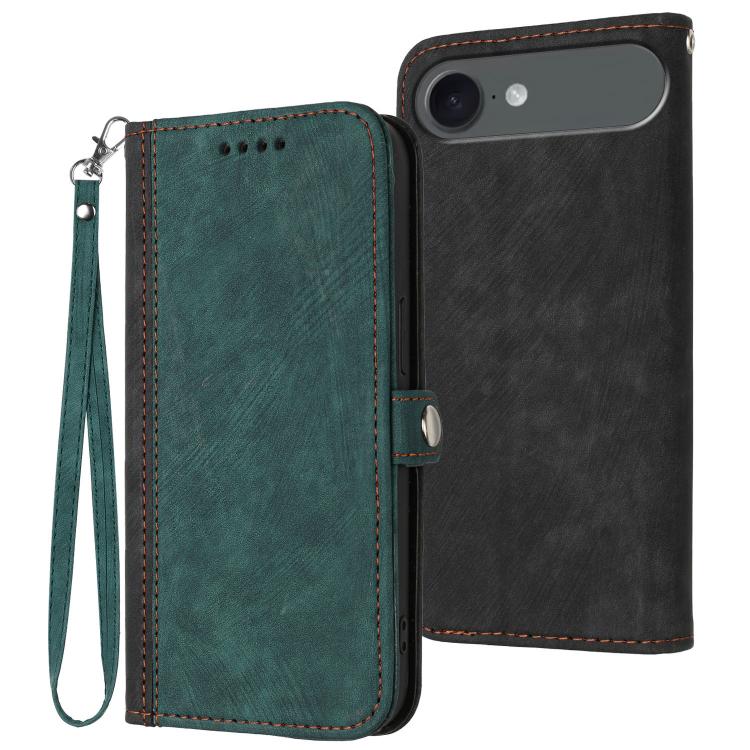 Side Buckle Double Fold Hand Strap Leather Phone Case, For iPhone 17 Pro Max, For iPhone 17 Pro, For iPhone 17, For iPhone 17 Air