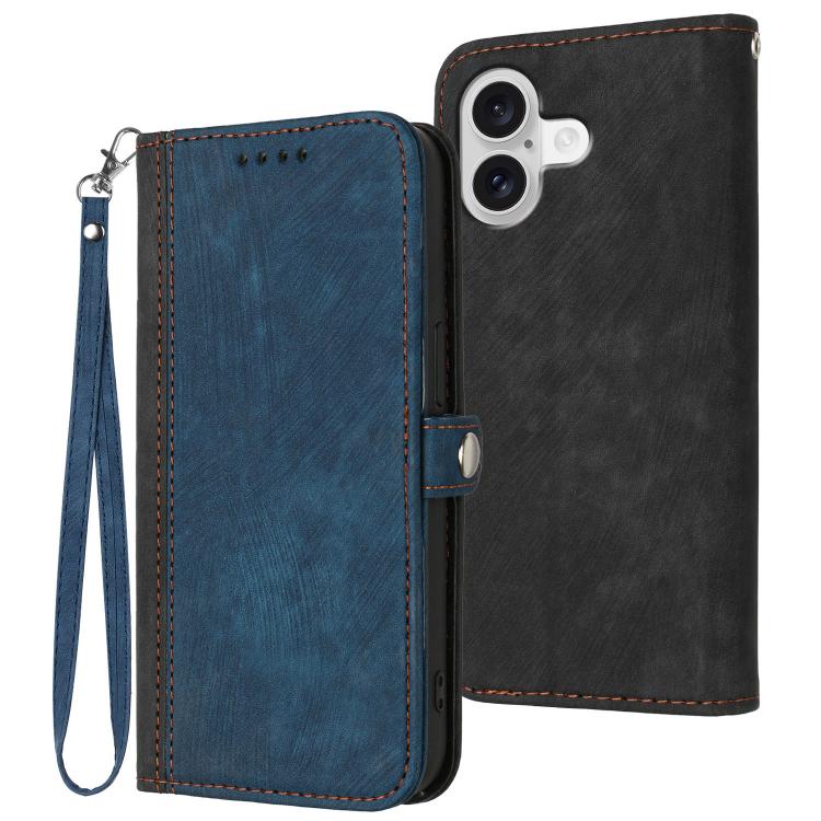 Side Buckle Double Fold Hand Strap Leather Phone Case, For iPhone 17 Pro Max, For iPhone 17 Pro, For iPhone 17, For iPhone 17 Air