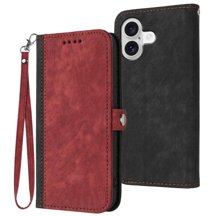 Side Buckle Double Fold Hand Strap Leather Phone Case, For iPhone 17 Pro Max, For iPhone 17 Pro, For iPhone 17, For iPhone 17 Air
