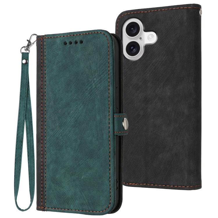 Side Buckle Double Fold Hand Strap Leather Phone Case, For iPhone 17 Pro Max, For iPhone 17 Pro, For iPhone 17, For iPhone 17 Air