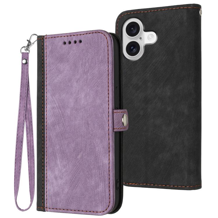 Side Buckle Double Fold Hand Strap Leather Phone Case, For iPhone 17 Pro Max, For iPhone 17 Pro, For iPhone 17, For iPhone 17 Air